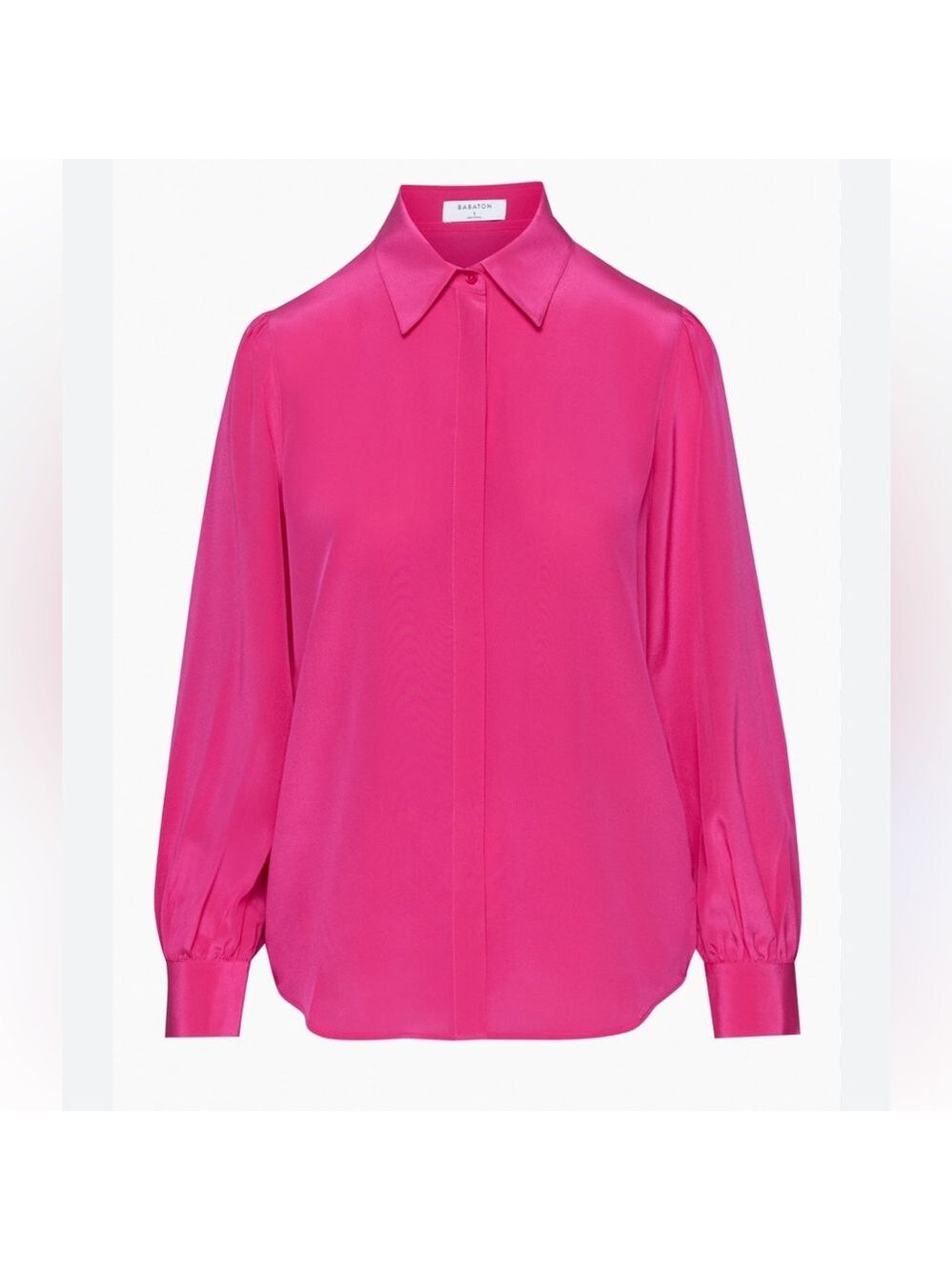 Babaton Aritzia Finta Women's Hot Pink Blouse Shirt XS